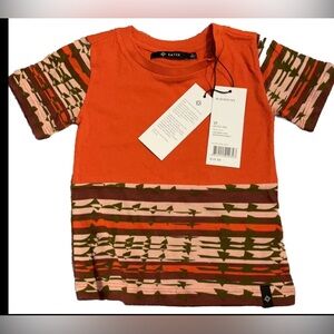 NWT size 2 Satva organic Cotten tee Aztec print.